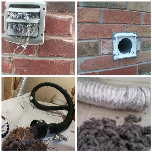 Before and After of Dryer Vent Cleaning